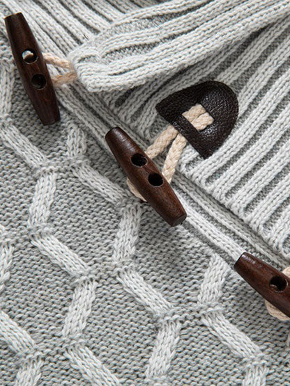 Brian | Jacquard Horn Button Turtleneck Jumper