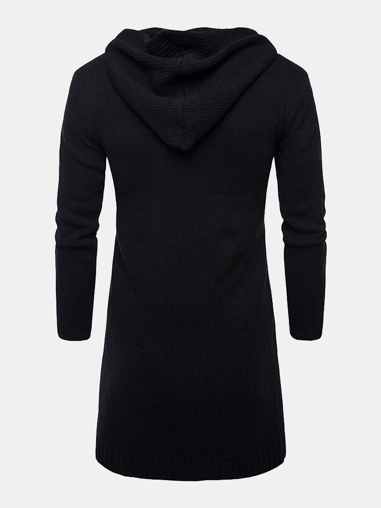 Cambridge | Long Line Hooded Knitted Cardigan