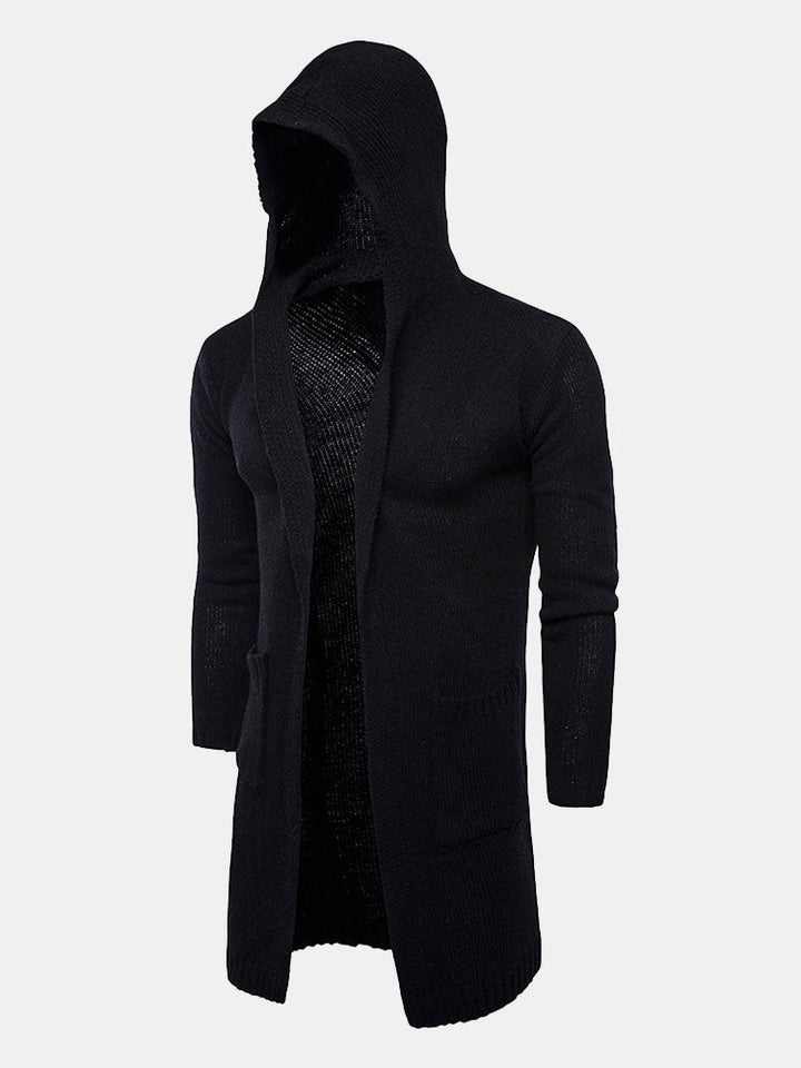 Cambridge | Long Line Hooded Knitted Cardigan