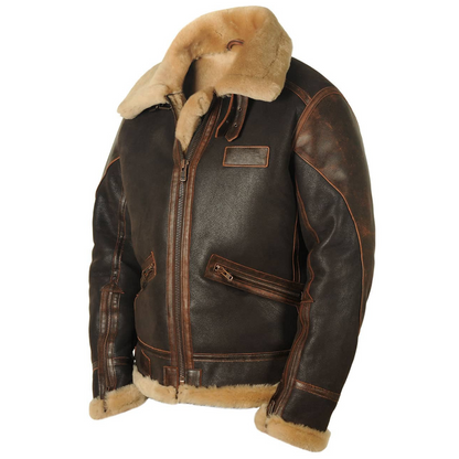 Zachary | Men's Shearling Winter Aviator Jacket