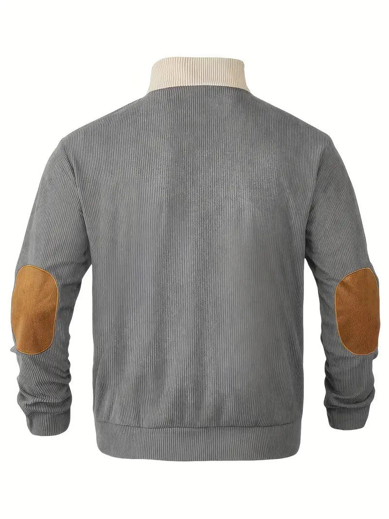 Nelson |  Modern Two-Tone Henley Sweater for Men