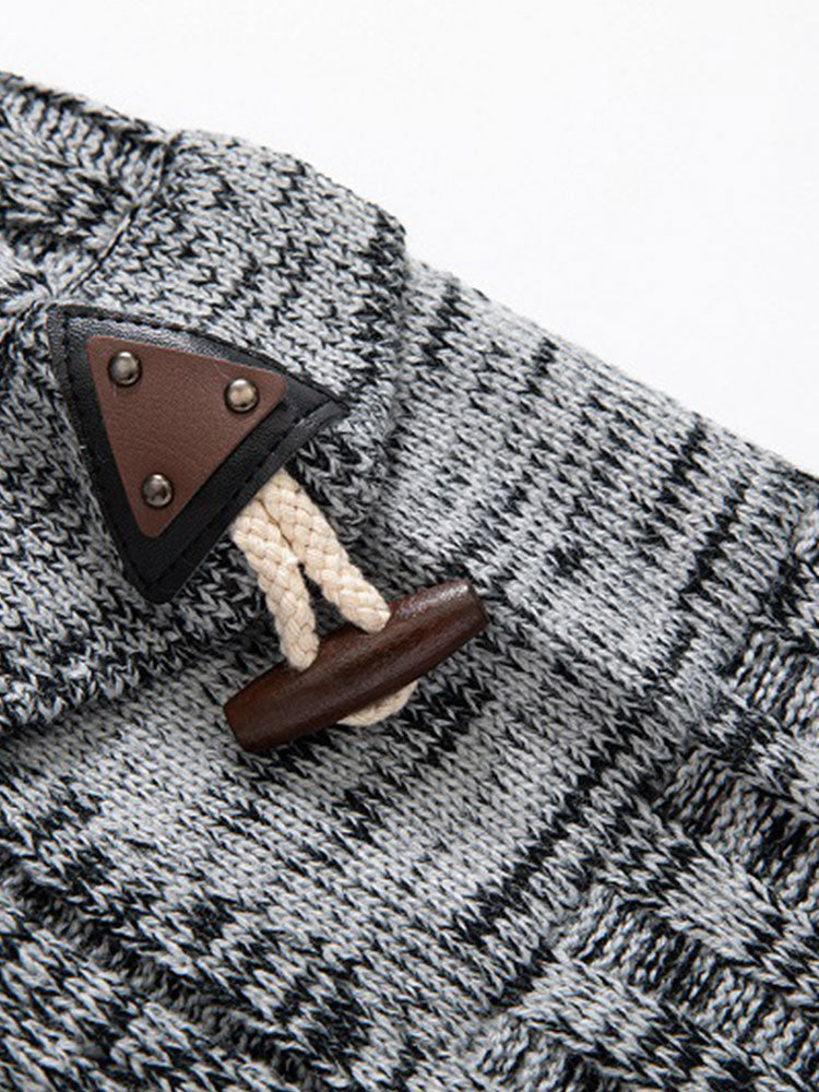 Benedict | Horn Button Hooded Jumper