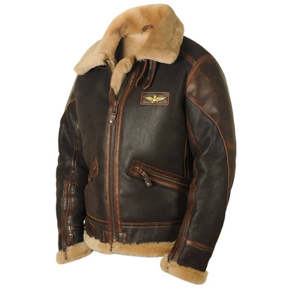 Morgan | Men's Warm Vintage Aviator Jacket