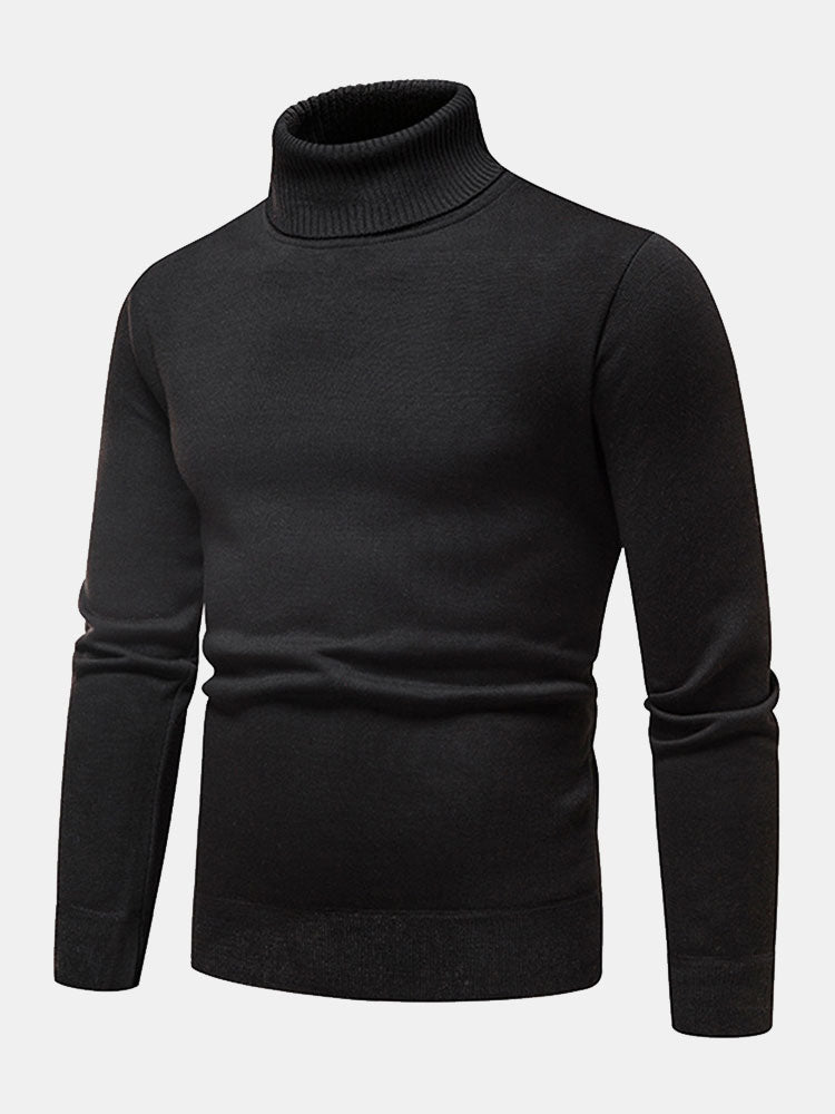 James | Faux Fur Lined Turtleneck Jumper