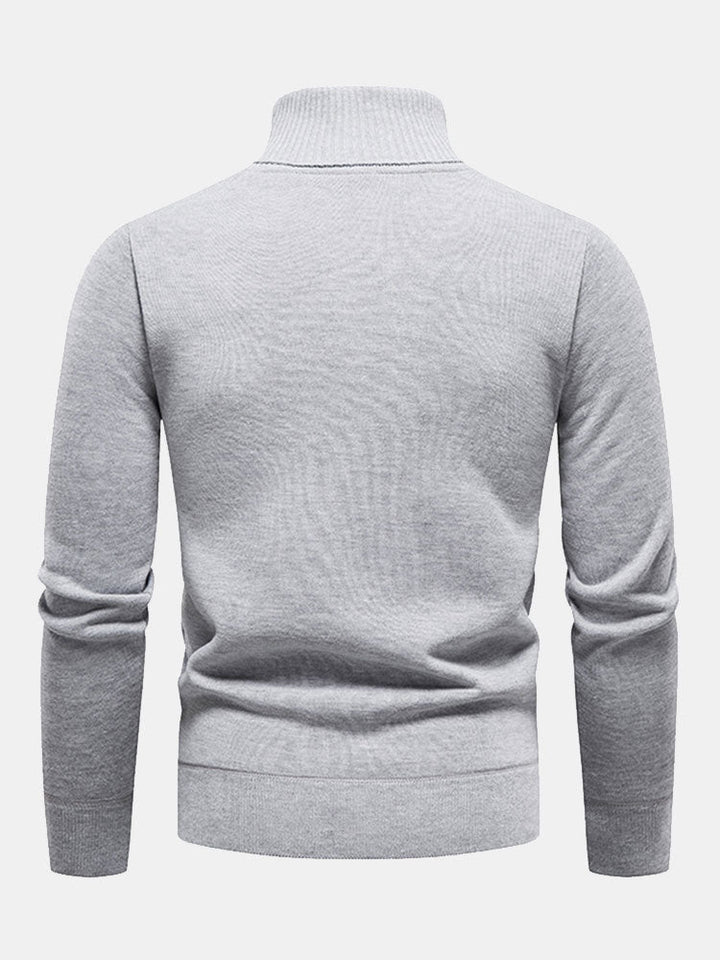 James | Faux Fur Lined Turtleneck Jumper