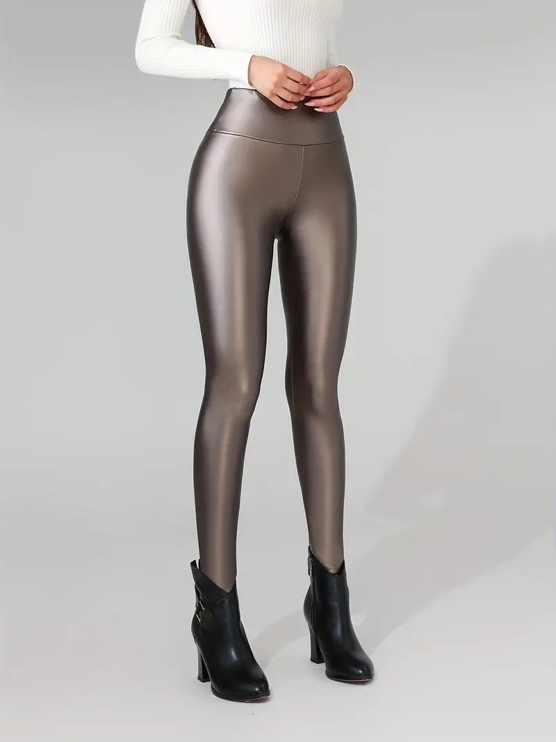 Rica | Chic High-Waisted Faux Leather Leggings