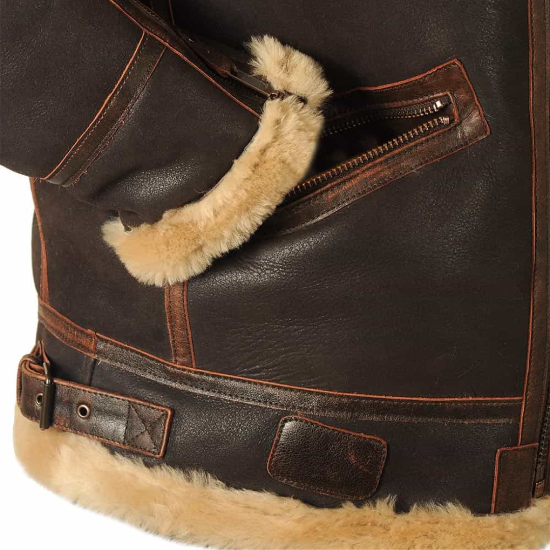 Zachary | Men's Shearling Winter Aviator Jacket