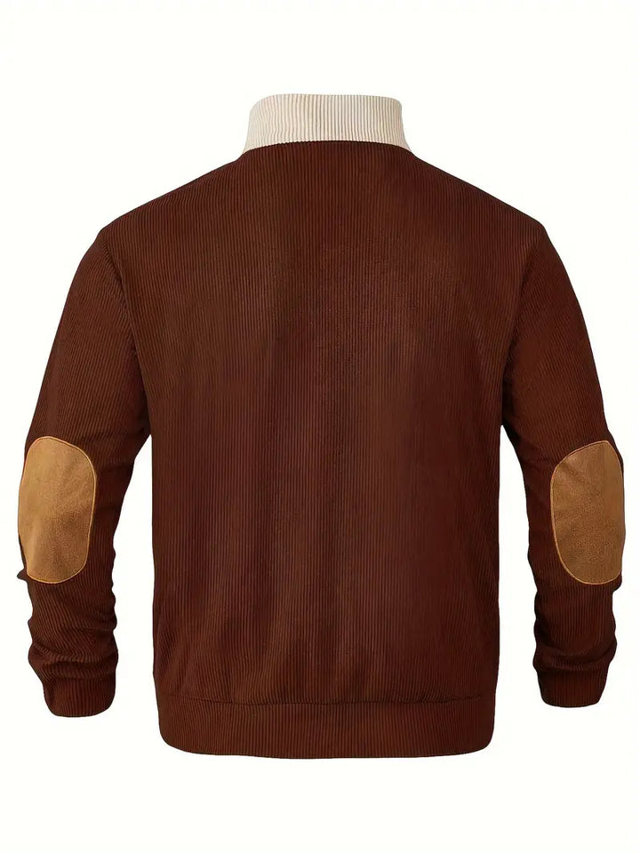 Nelson |  Modern Two-Tone Henley Sweater for Men