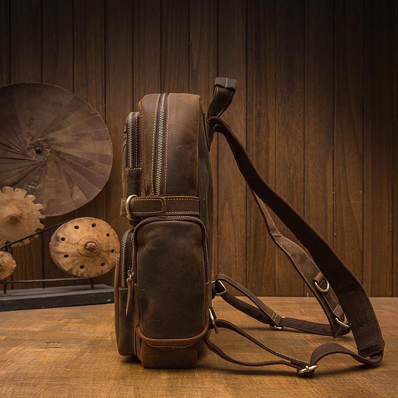 Lester | Brown Leather Backpack