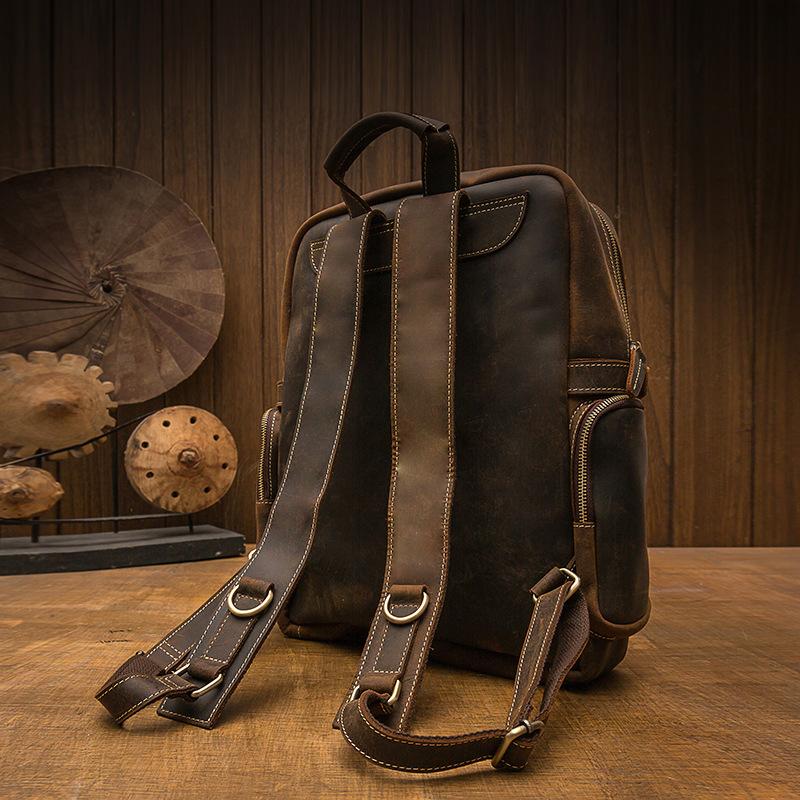 Lester | Brown Leather Backpack