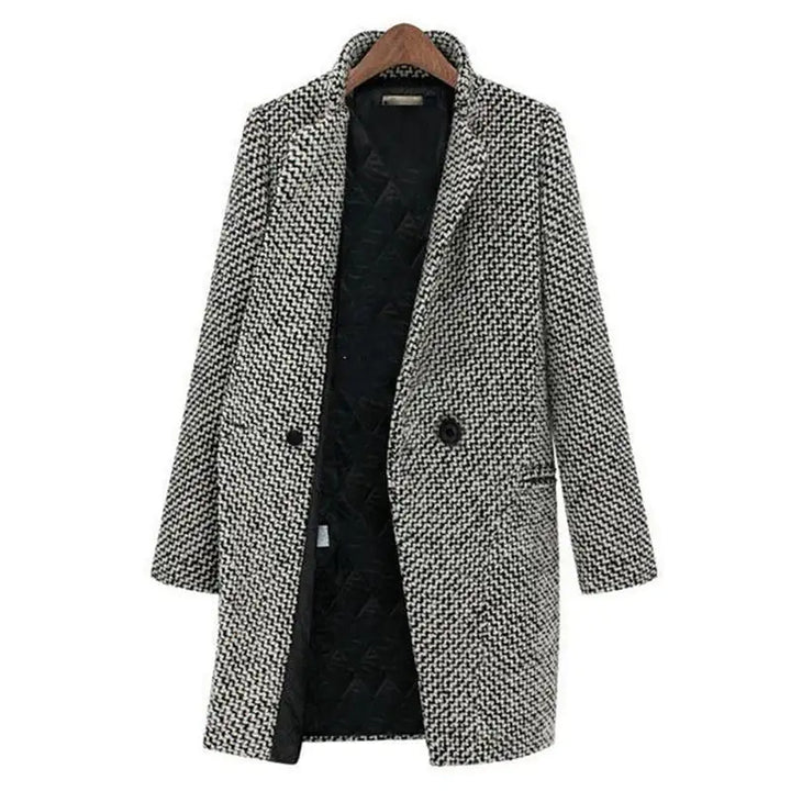 Cheska | Women's Elegant Houndstooth Coat