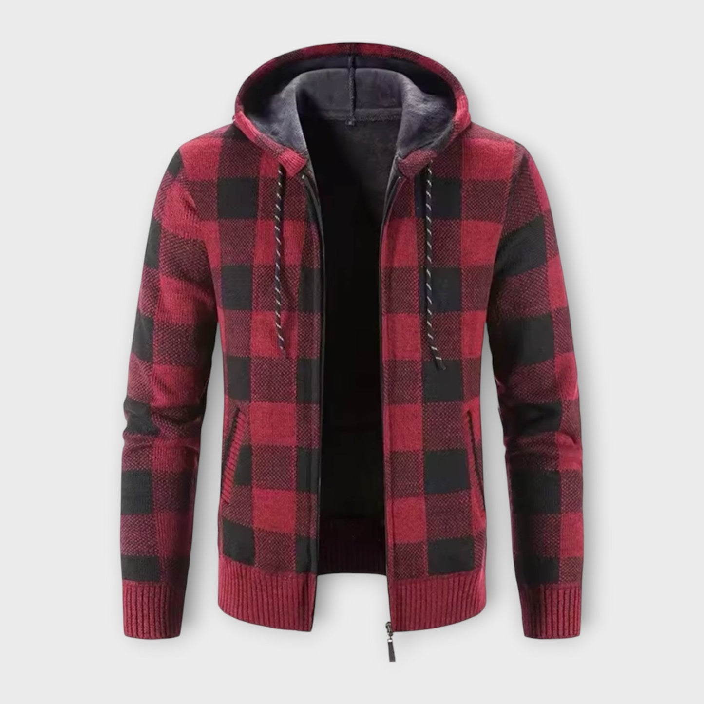 Camden | Men's Hooded Plaid Cardigan