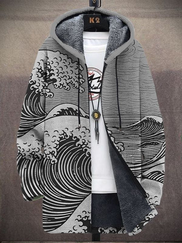 Cuma | Timeless Wave Print Hoodie