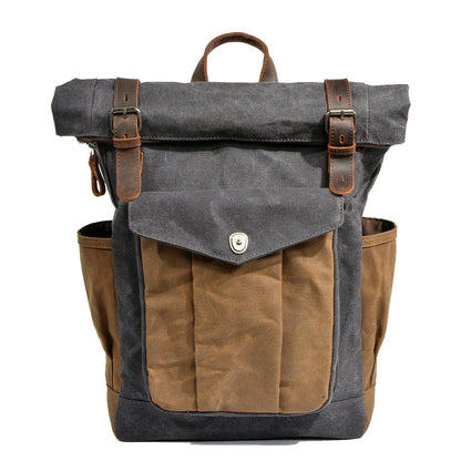 Gideon | Waxed Canvas Roll Top Backpack