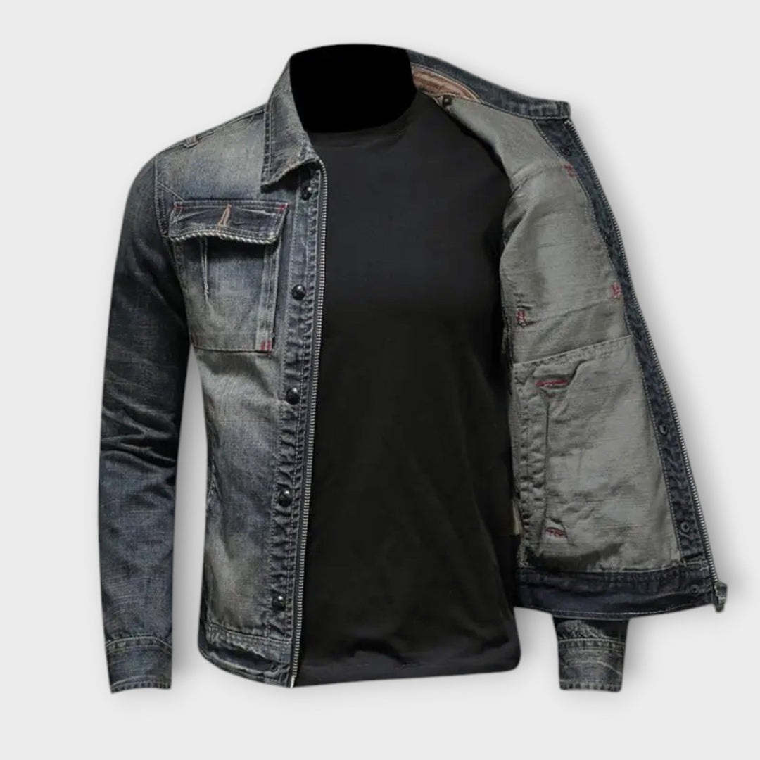 Luistro | Men’s Distressed Denim Jacket