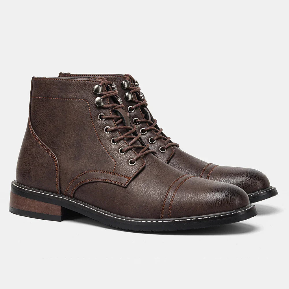 Harmon | Vintage Cap-Toe Derby Boots