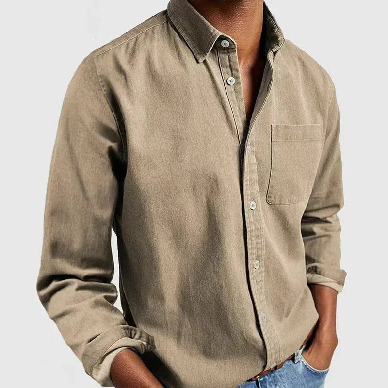 Jones | Classic plain long-sleeved shirt