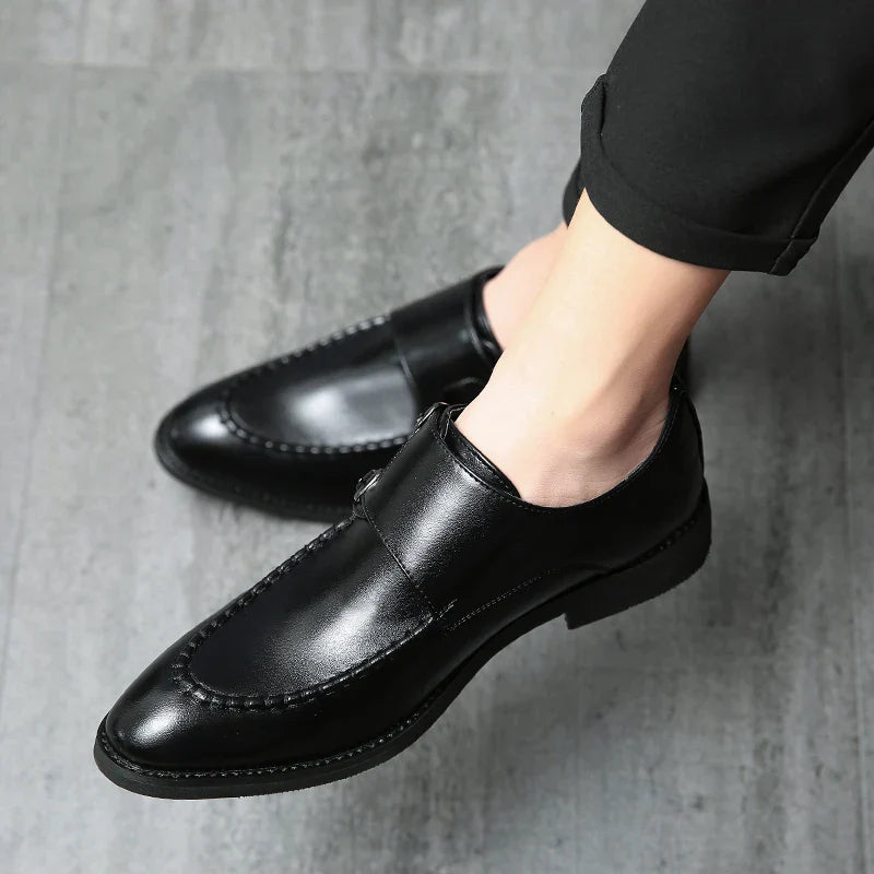 Hugh | Leather Double-monk Strap Shoes