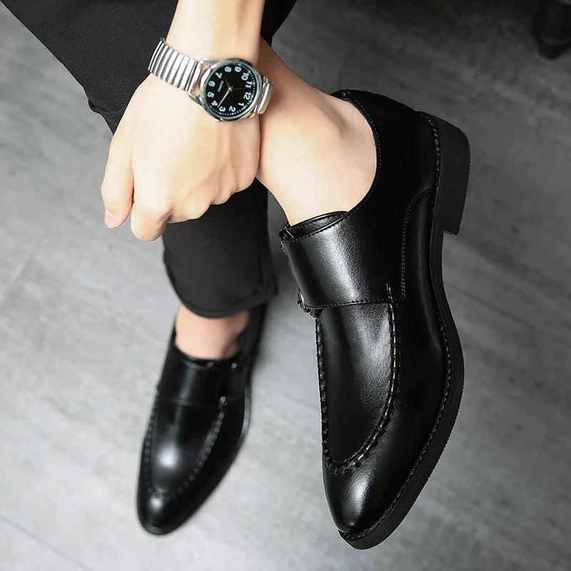 Hugh | Leather Double-monk Strap Shoes