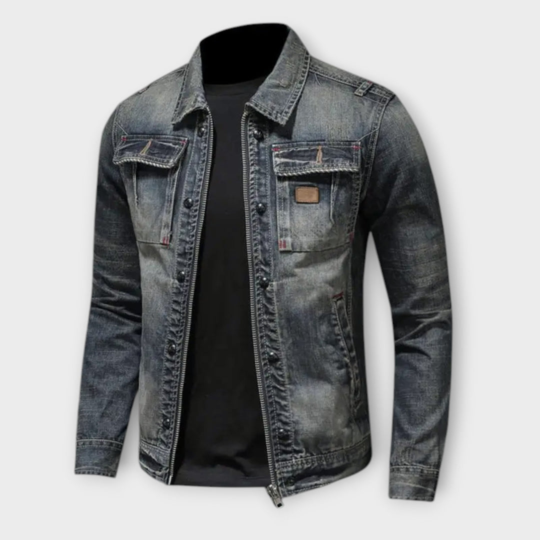 Luistro | Men’s Distressed Denim Jacket