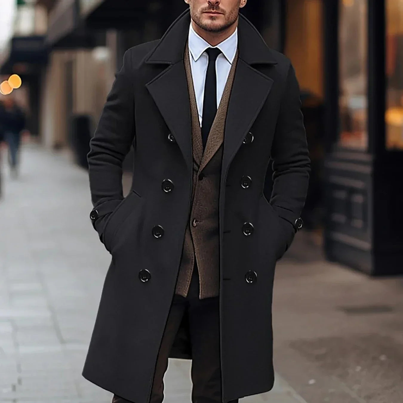 Jaden | Men's Classic Double-Breasted Winter Coat