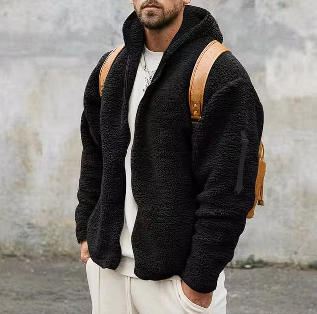 Levinon | Men's Warm Cozy Sherpa Zip Jacket