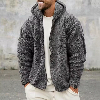 Levinon | Men's Warm Cozy Sherpa Zip Jacket