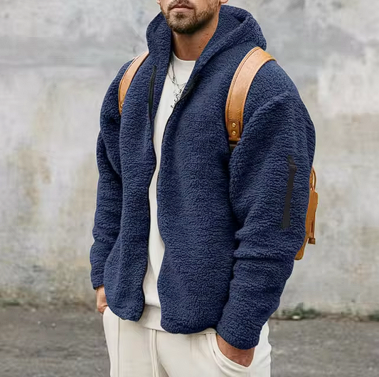 Levinon | Men's Warm Cozy Sherpa Zip Jacket