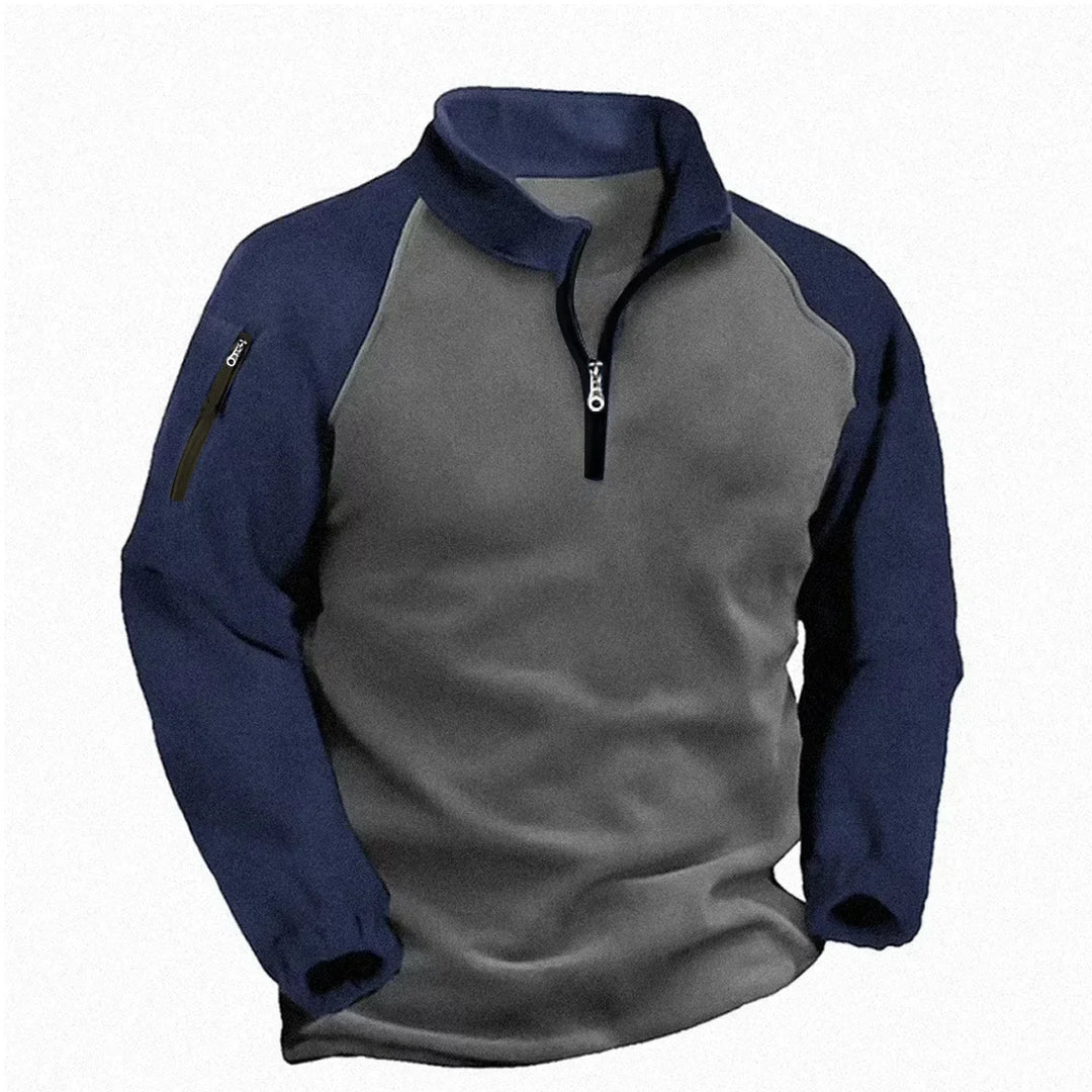 Jose | Two-Tone Tactical Pullover with Shoulder Zip Pockets