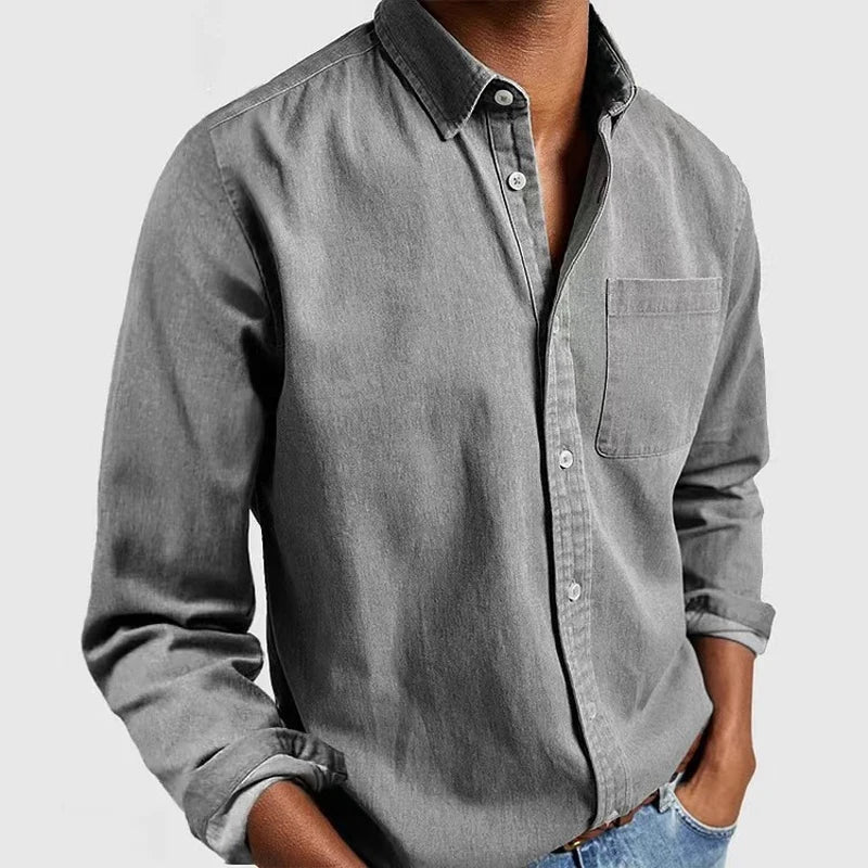 Jones | Classic plain long-sleeved shirt