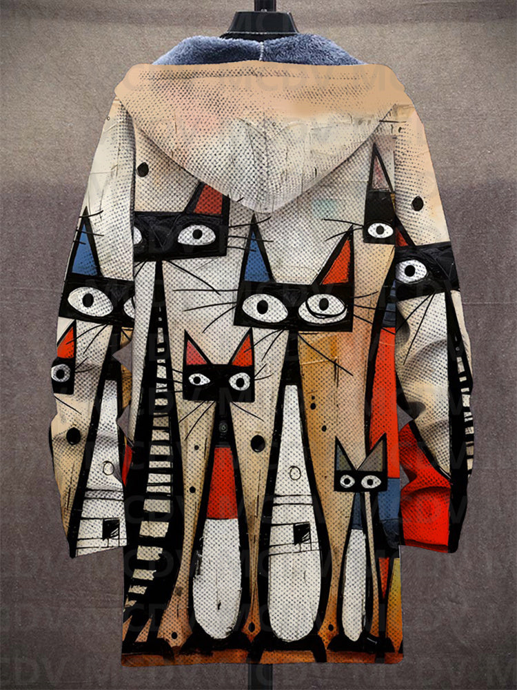 Reva | Artistic Bold Cat Hoodie