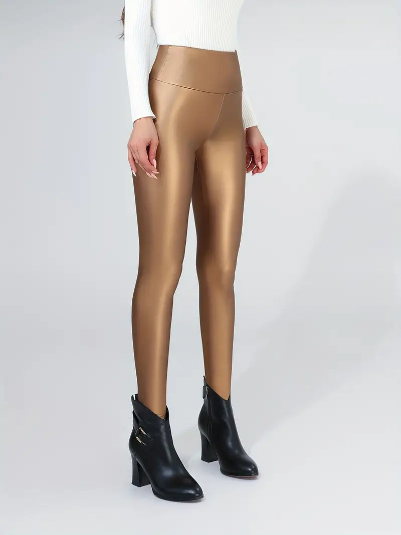 Rica | Chic High-Waisted Faux Leather Leggings