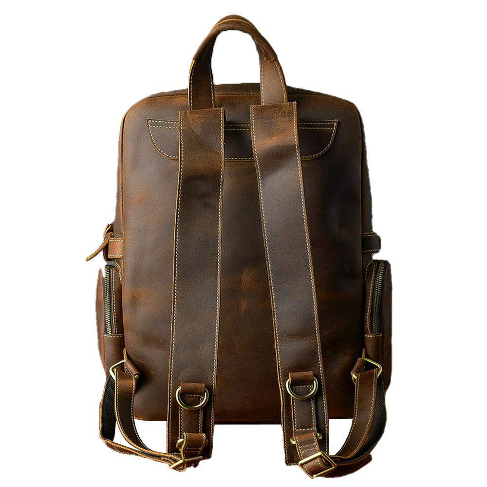 Lester | Brown Leather Backpack