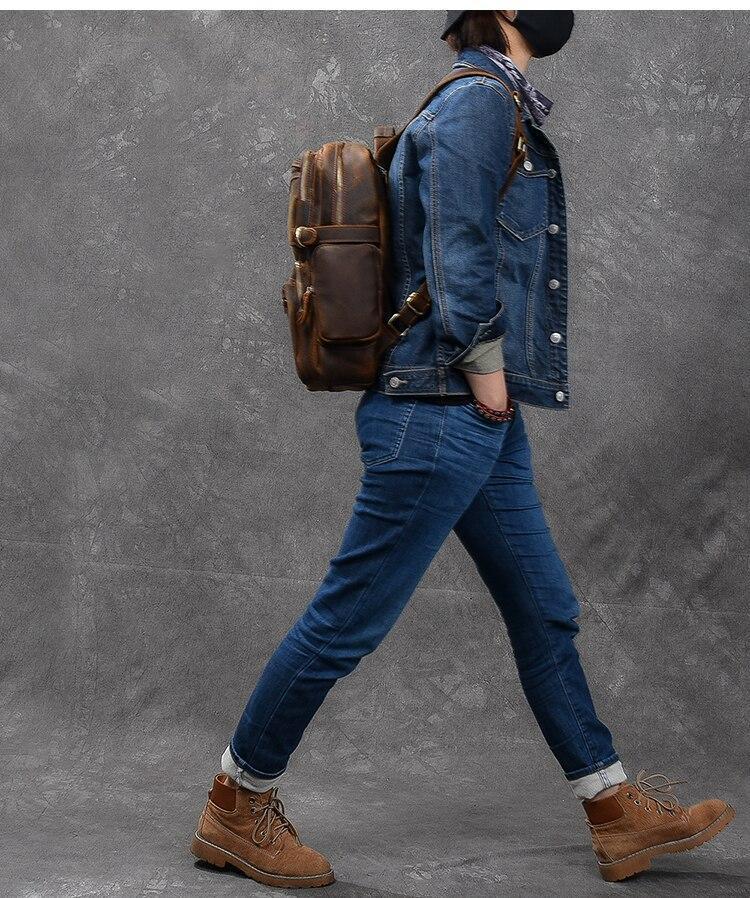 Lester | Brown Leather Backpack