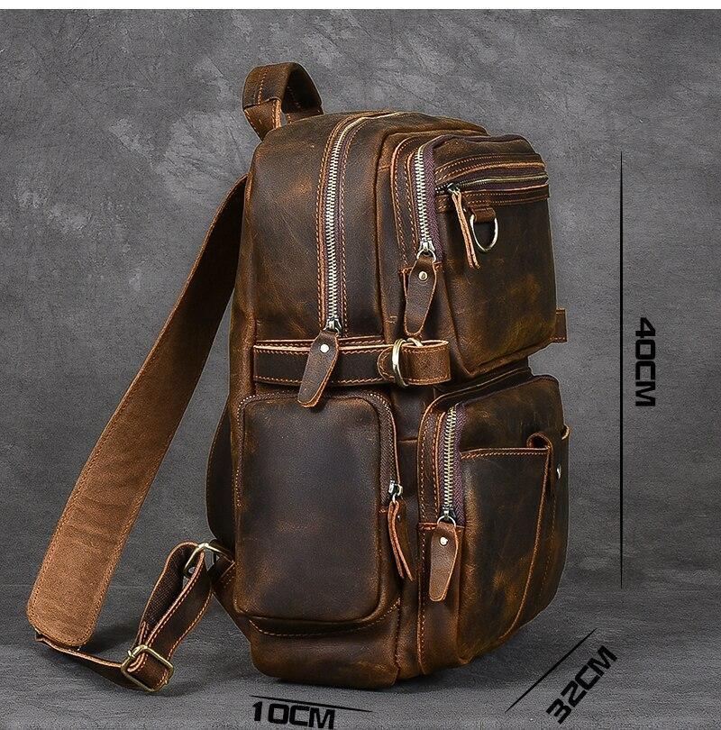 Lester | Brown Leather Backpack