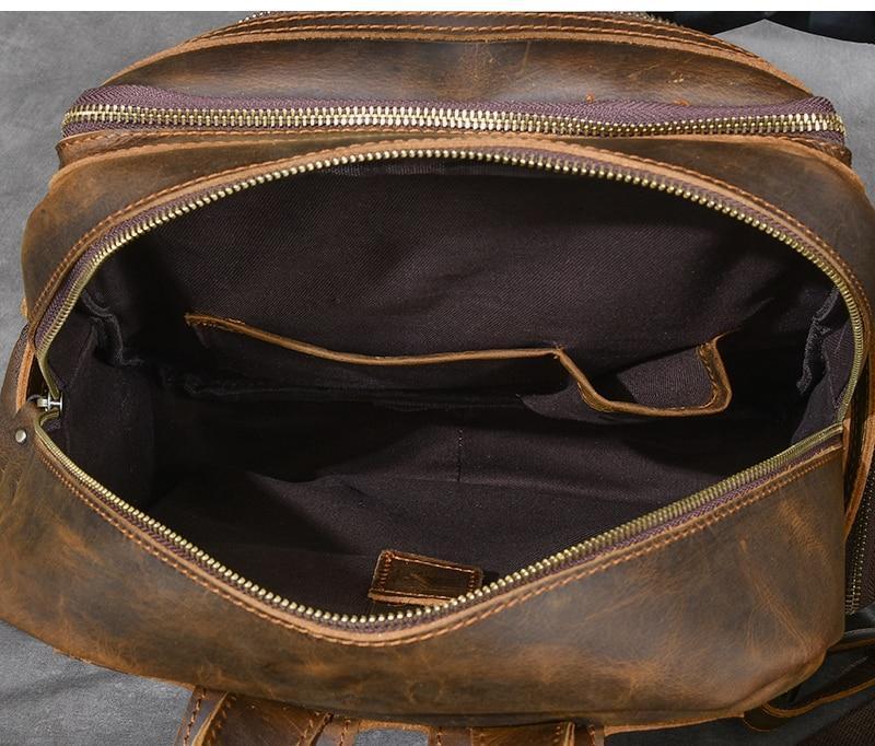 Lester | Brown Leather Backpack