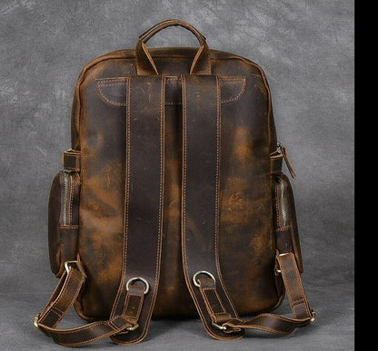 Lester | Brown Leather Backpack