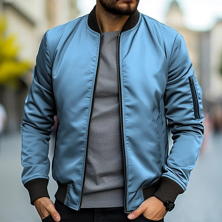 Jeremy | Men's Classic Full Zippered Bomber Jacket