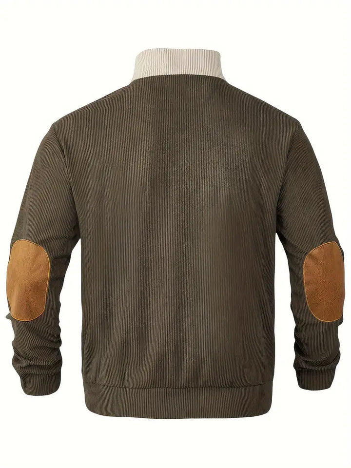 Nelson |  Modern Two-Tone Henley Sweater for Men