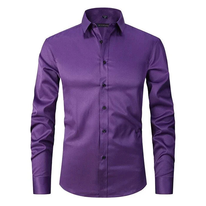 Clyde | Men's Slim Fit Dress Shirt Long Sleeve