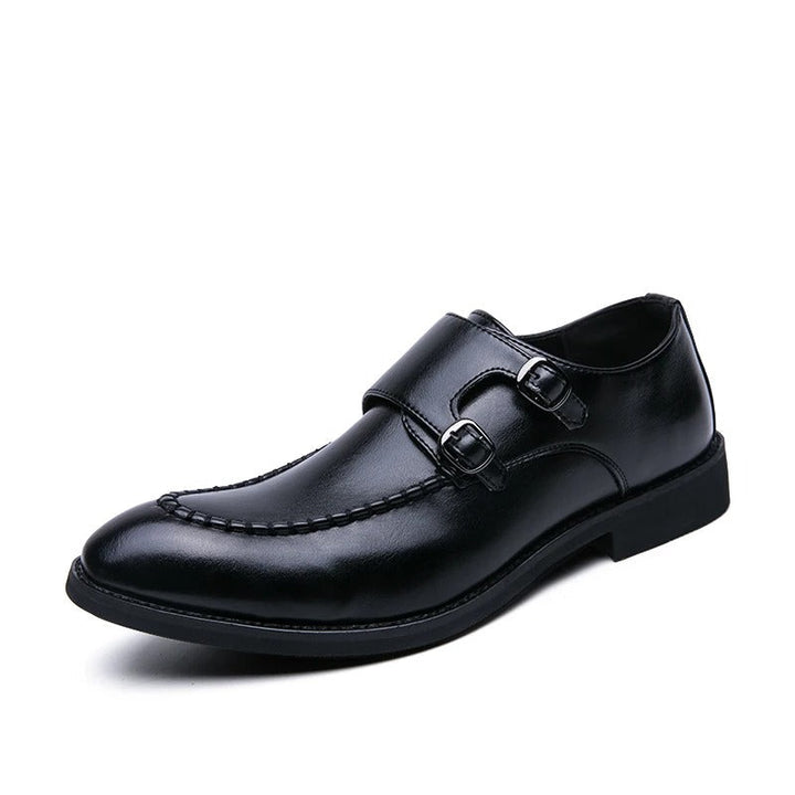 Hugh | Leather Double-monk Strap Shoes