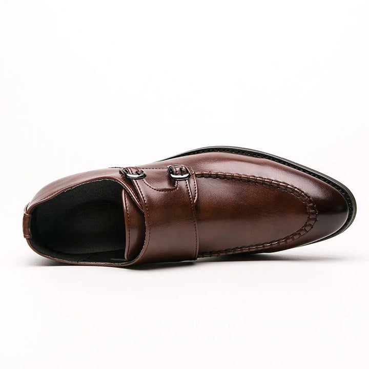 Hugh | Leather Double-monk Strap Shoes