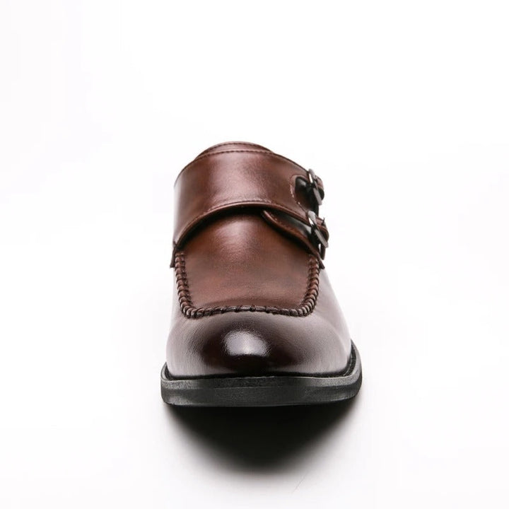 Hugh | Leather Double-monk Strap Shoes