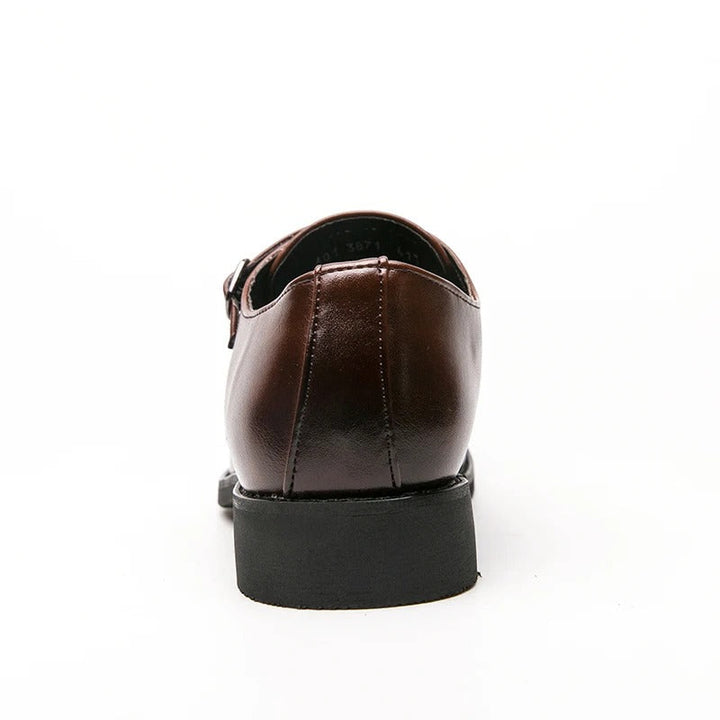 Hugh | Leather Double-monk Strap Shoes