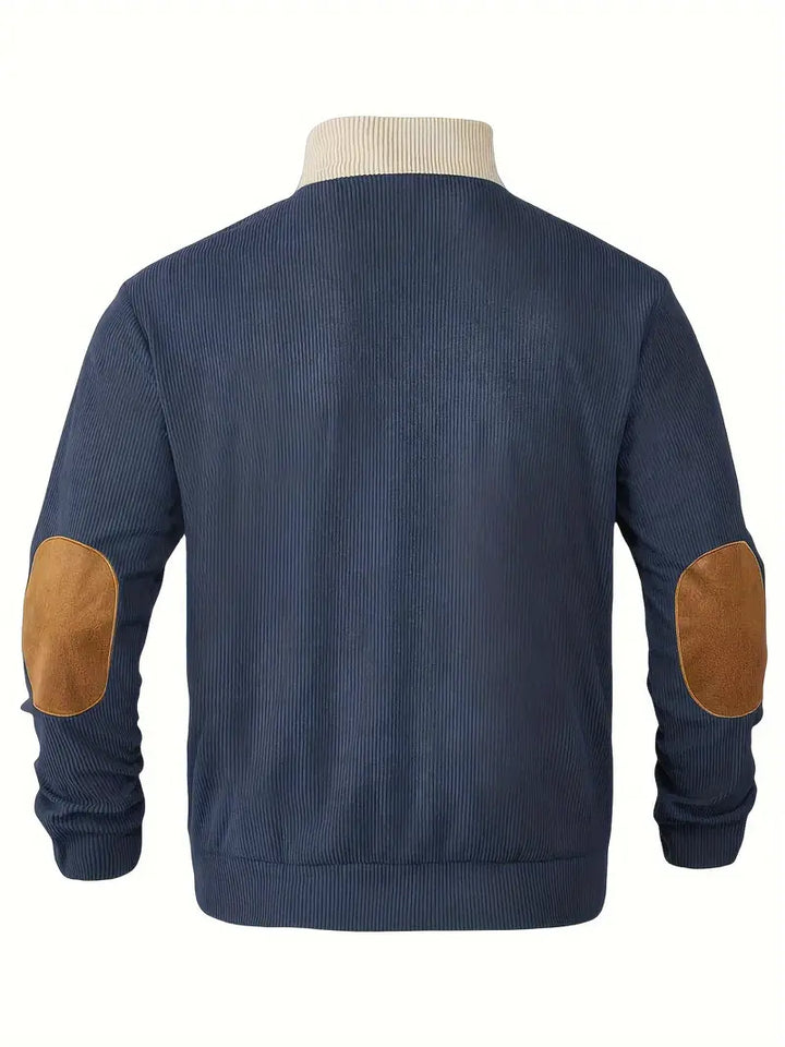 Nelson |  Modern Two-Tone Henley Sweater for Men