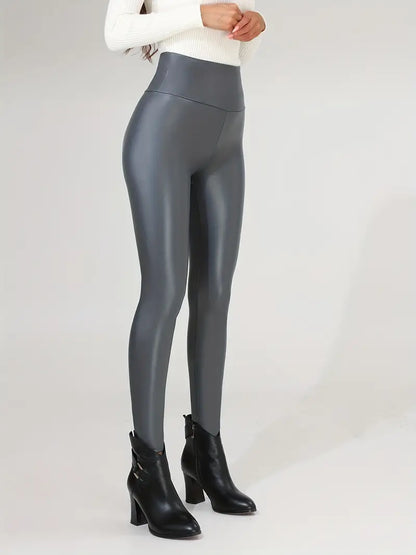 Rica | Chic High-Waisted Faux Leather Leggings