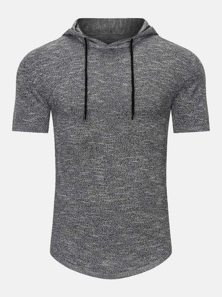 Theodore | Slim Fit Knit Hooded T-Shirt