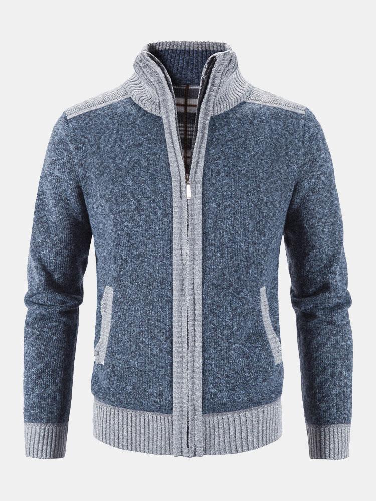 The Alexander Fairfax Contrast Zip-Up Sweater