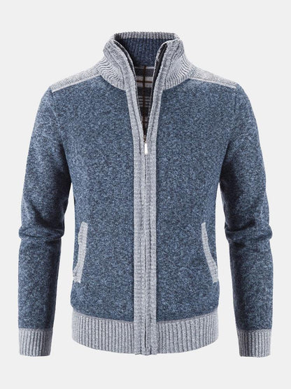 The Alexander Fairfax Contrast Zip-Up Jumper