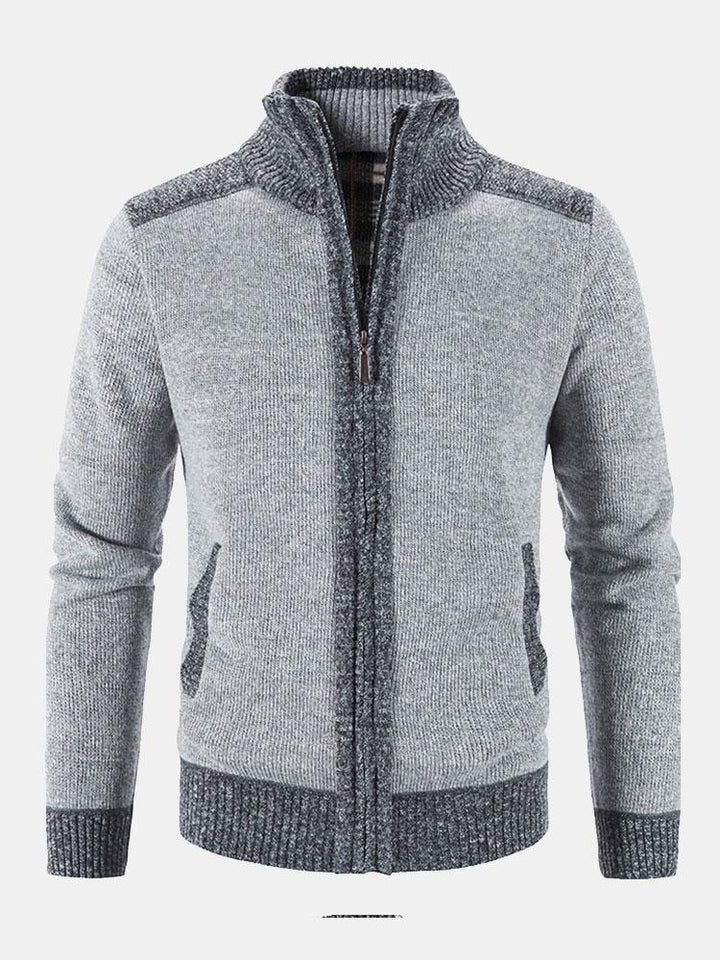 The Alexander Fairfax Contrast Zip-Up Sweater